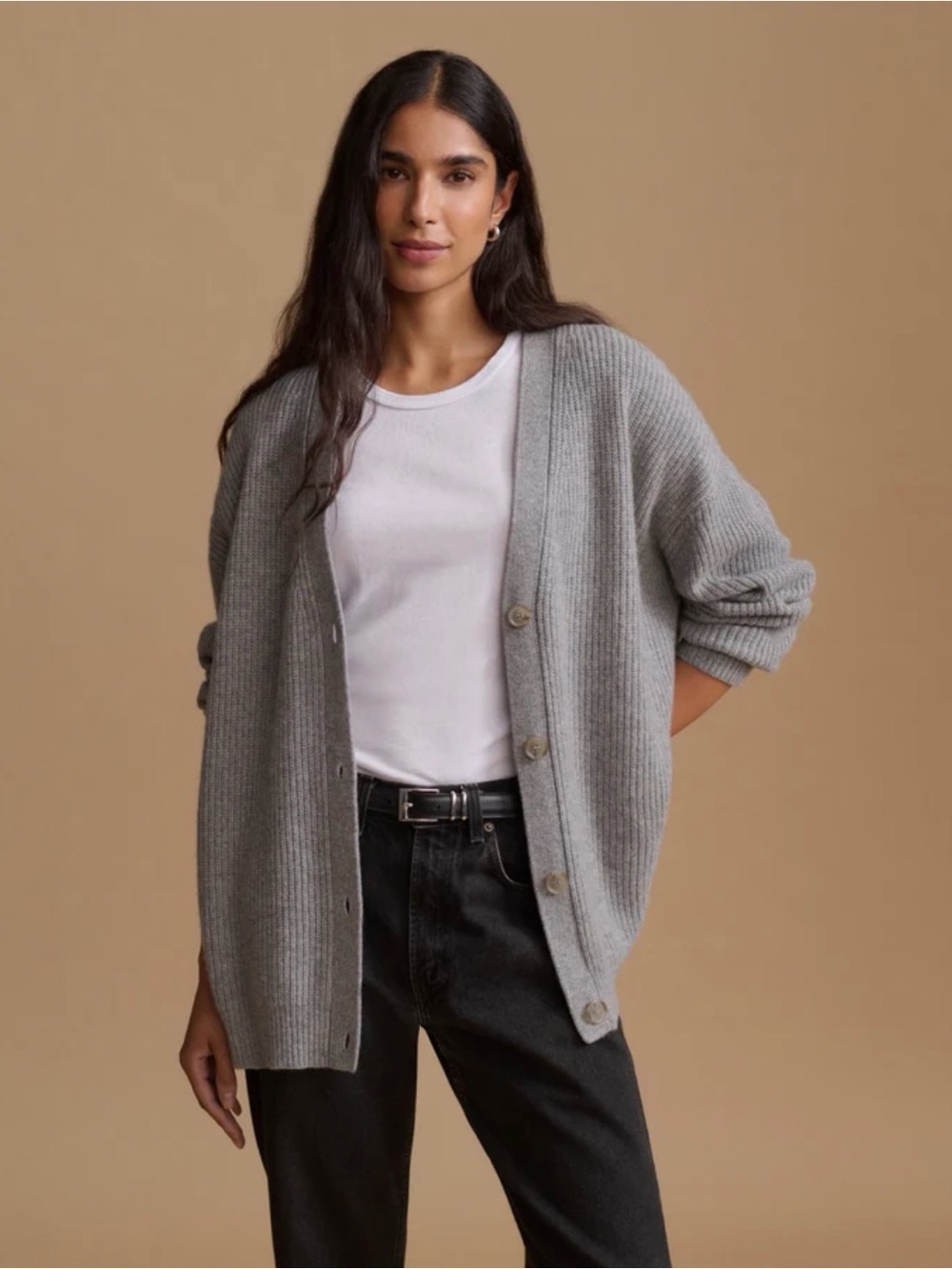 Jenni Kayne Cashmere Cocoon Cardigan Heather Grey Size M